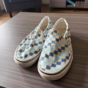 Blue Checkered Vans